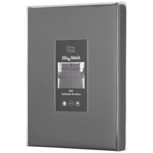 ARDESTO Простынь Mix&Match Premium, 240×260см, 100% хлопок, сатин, серый