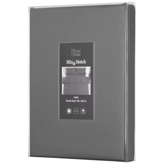 ARDESTO Простынь Mix&Match Premium, 240×260см, 100% хлопок, сатин, серый