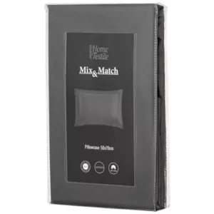 ARDESTO Наволочка Mix&Match Premium, 50х70+5см, 100% хлопок, сатин, серый