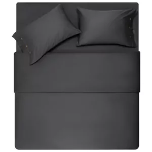 ARDESTO Простынь на резинке Mix&Match Premium, 160х200+30см, 100% хлопок, сатин, серый