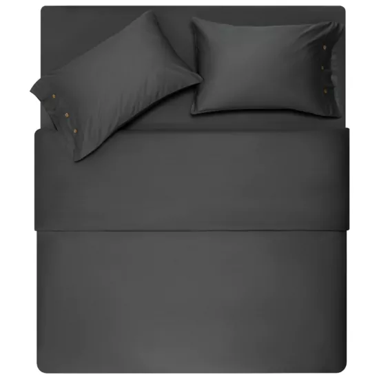 ARDESTO Простынь на резинке Mix&Match Premium, 160х200+30см, 100% хлопок, сатин, серый