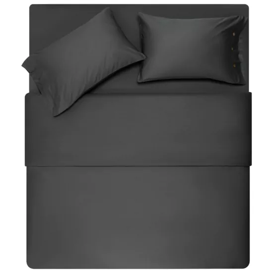 ARDESTO Простынь на резинке Mix&Match Premium, 160х200+30см, 100% хлопок, сатин, серый