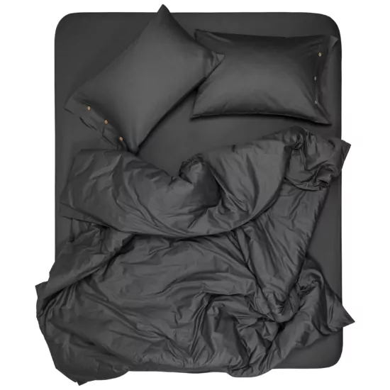 ARDESTO Простынь на резинке Mix&Match Premium, 160х200+30см, 100% хлопок, сатин, серый