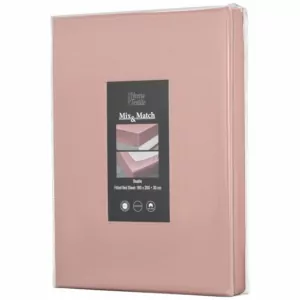 ARDESTO Fitted Sheet Mix&Match Premium, sateen, nude, 180×200+30cm, 100% cotton