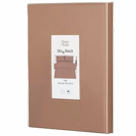 ARDESTO Пододеяльник Mix&Match, 160х220см, 100% хлопок, сатин, шоколад