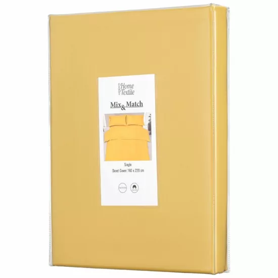 ARDESTO Простынь на резинке Mix&Match, 160х200+30см, 100% хлопок, сатин, солнечный