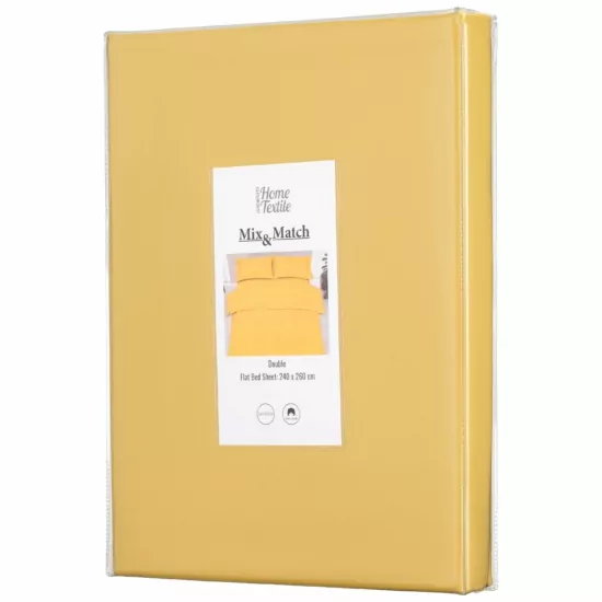 ARDESTO Простынь Mix&Match, 240×260см, 100% хлопок, сатин, солнечный