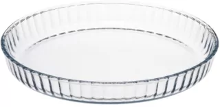 ARDESTO Baking pan Black Mars, 27х3.5cm, borosilicate glass, round, transparent