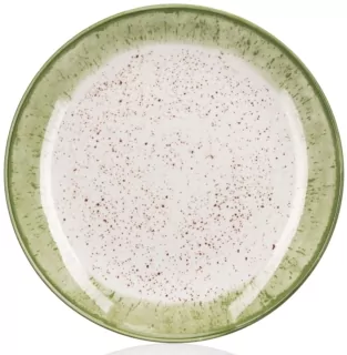 ARDESTO Dessert plate Siena, 19cm, porcelain, white-green