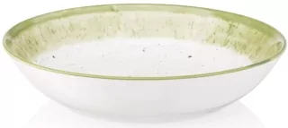 ARDESTO Soup plate Siena, 20cm, porcelain, white-green