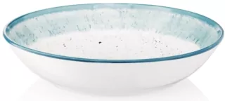 ARDESTO Soup plate Siena, 20cm, porcelain, white-blue