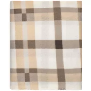 ARDESTO Плед Fleece, 130×160см, 100% поліестер, клітинка, бежевий
