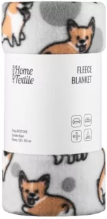 ARDESTO Плед Fleece, 130х160см, 100% полиэстер, корги