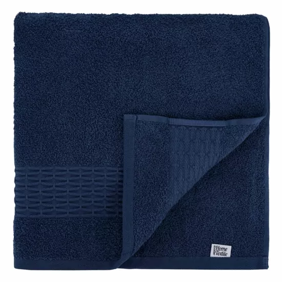 ARDESTO Terry towel set Lotus 50х90cm, 70х140cm, 2pcs, 100% cotton, dark blue