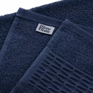 ARDESTO Terry towel set Lotus 50х90cm, 70х140cm, 2pcs, 100% cotton, dark blue