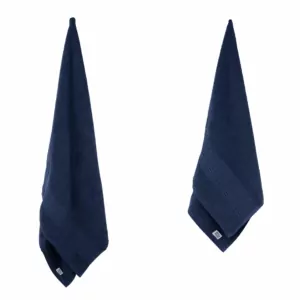 ARDESTO Terry towel set Lotus 50х90cm, 70х140cm, 2pcs, 100% cotton, dark blue