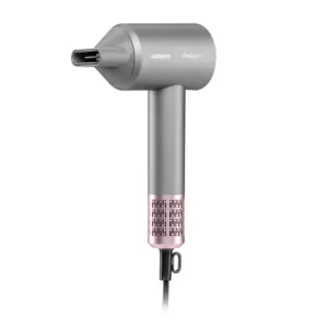 ARDESTO Hair Dryer Pink,1600W, 2 speeds, 3 temperature settings, ionization, diffuser, magnetic attachments, gray+pink