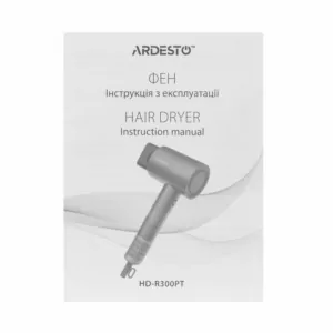 ARDESTO Hair Dryer Pink,1600W, 2 speeds, 3 temperature settings, ionization, diffuser, magnetic attachments, gray+pink
