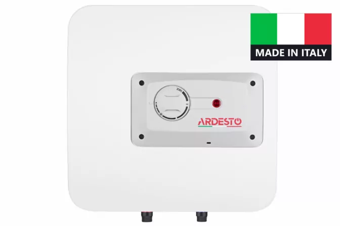 ARDESTO Electric water heater compact, 10L, 1,2kW, mounting above the sink, mechanical control, A, Italy, white