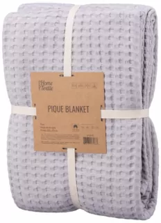 ARDESTO Плед Pique 220×230см, 100% хлопок, серый светлый