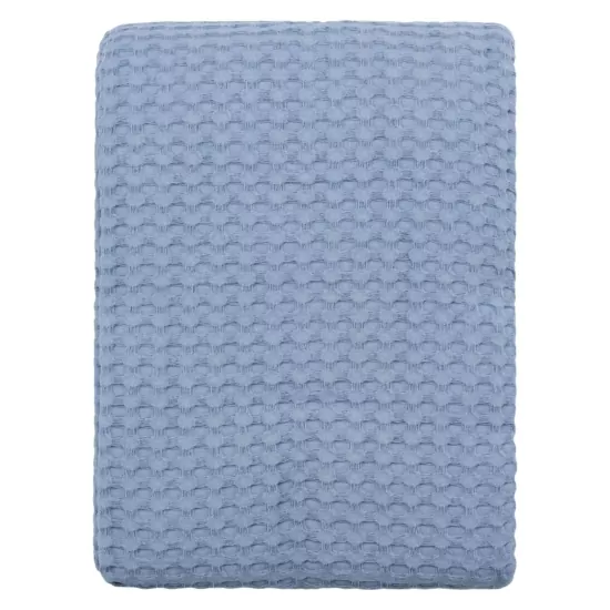 ARDESTO Плед Pique 220×230см, 100% хлопок, голубой
