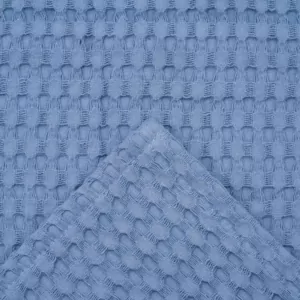 ARDESTO Плед Pique 220×230см, 100% хлопок, голубой