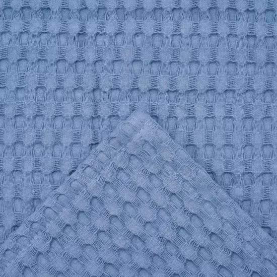 ARDESTO Плед Pique 220×230см, 100% хлопок, голубой