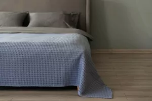ARDESTO Плед Pique 220×230см, 100% хлопок, голубой