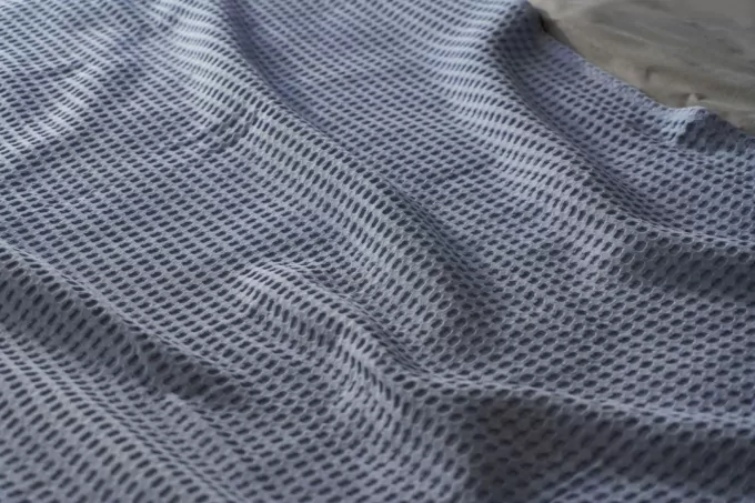 ARDESTO Плед Pique 220×230см, 100% хлопок, голубой