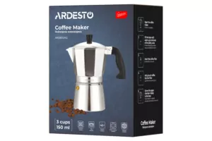 ARDESTO Гейзерная кофеварка Gemini Cremona, 0.15л, 3 чашки, алюминий