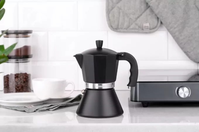 ARDESTO Coffee Maker Gemini Trento, 0.3l, 6 cups, aluminum, black