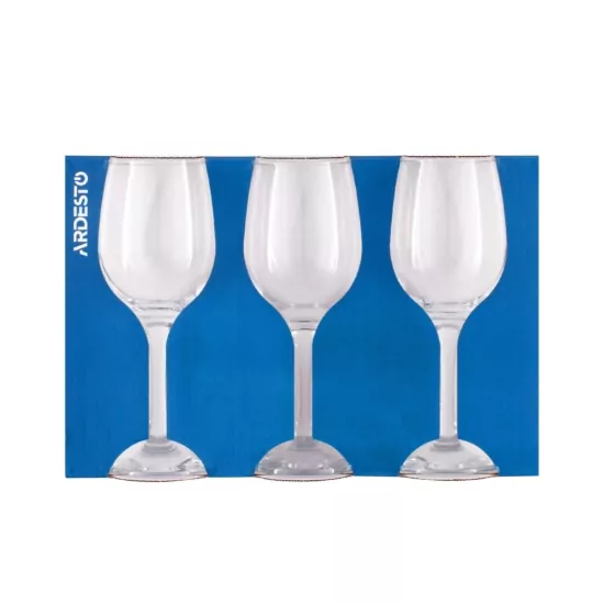 ARDESTO Wine glasses set Gloria, 300ml, 3pcs, glass, transparent