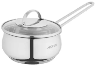 ARDESTO Saucepan with glass lid Gemini Liguria, 1.3l, stainless steel