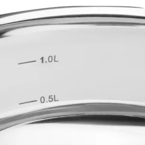 ARDESTO Ківш зі скляною кришкою Gemini Liguria, 1.8л, нержавіюча сталь