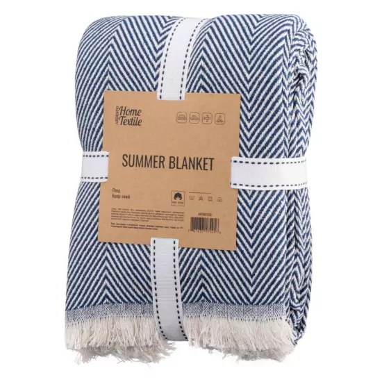ARDESTO Summer blanket 140х190cm, 100% cotton, blue