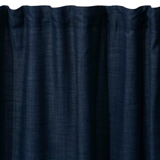 ARDESTO Curtain 150х270cm, linen look, 100% polyester, dark blue