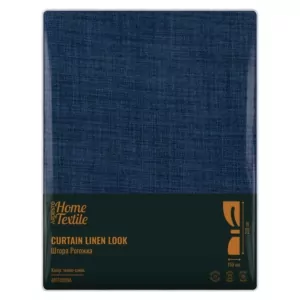 ARDESTO Curtain 150х270cm, linen look, 100% polyester, dark blue