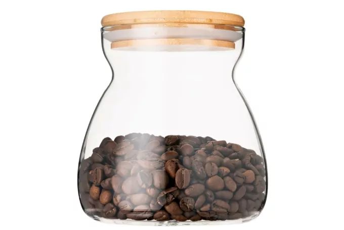 ARDESTO Банка для зберігання Fresh Hourglass, 700мл, скло, бамбук, прозорий