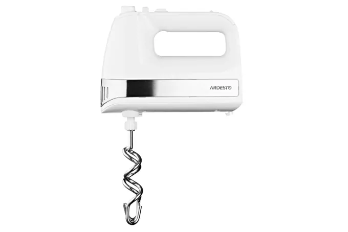 ARDESTO hand mixer with a bowl, 500W, nozzles-4 beaters, bowl-plastic, 3.2L, turbo mode, white