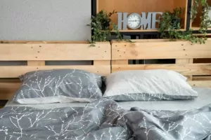 ARDESTO КПБ 1.5сп Gloria, підковдра 160х220см, простирадло 160х220см, наволочки (2) 50х70см, 100% бавовна, сатин, гілочки сірий