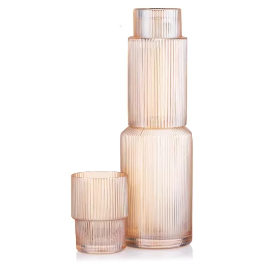 ARDESTO Long glasses set, 380ml, 2pcs, glass, golden