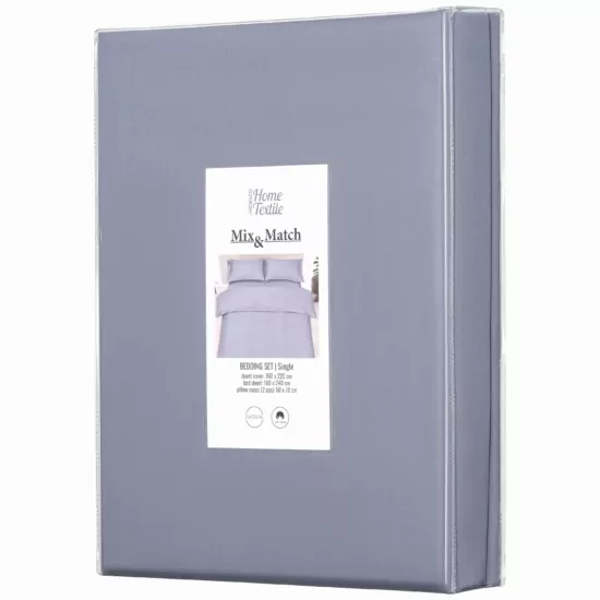 ARDESTO КПБ 1.5сп Mix&Match, пододеяльник 160х220см, простынь 180х240см, наволочки (2) 50х70см, 100% хлопок, сатин, серый светлый