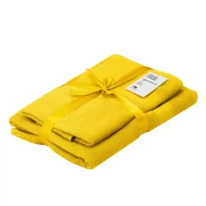ARDESTO Terry towel set Essence 50х90cm, 70х140cm, 2pcs, 100% cotton, yellow