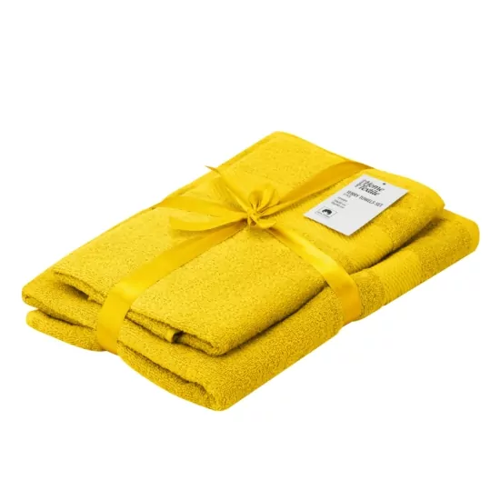 ARDESTO Terry towel set Essence 50х90cm, 70х140cm, 2pcs, 100% cotton, yellow