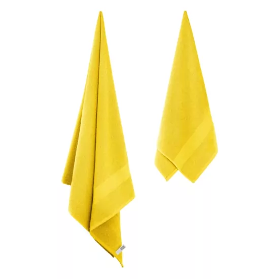 ARDESTO Terry towel set Essence 50х90cm, 70х140cm, 2pcs, 100% cotton, yellow