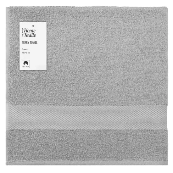 ARDESTO Terry towel Essence 70х140cm, 100% cotton, grey