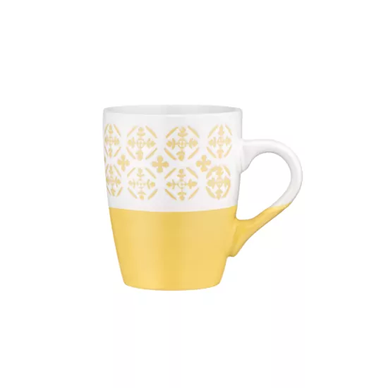 ARDESTO Mug Ornament, 320ml, ceramic, yellow-white