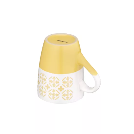 ARDESTO Mug Ornament, 320ml, ceramic, yellow-white