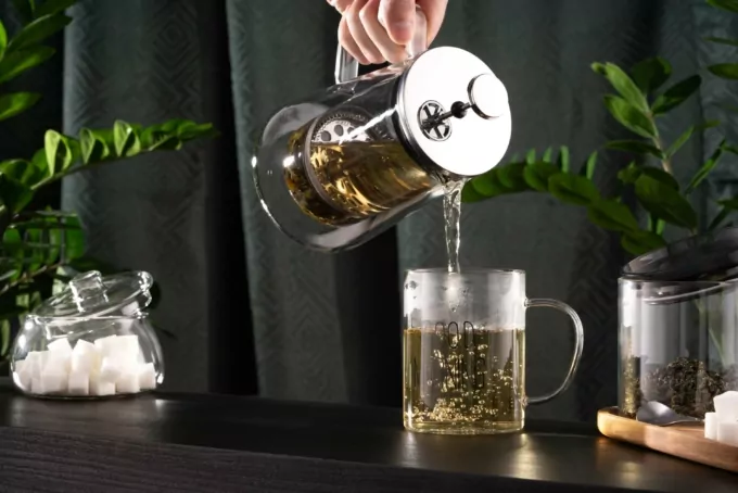 ARDESTO Borosilicate glass mug set Good Morning, 420 ml, 2 pcs, with handles