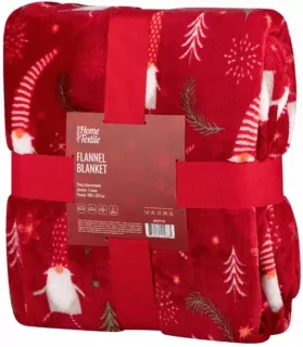 ARDESTO Плед Flannel, 160х200 см, 100% полиэстер, гномы